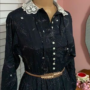 Vintage Astrology-Print Dress